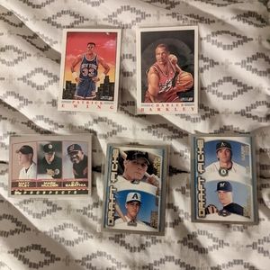 Patrick Ewing and Charles Barkley unique and sought after cards and 3 draft card